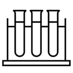 Three test tubes in a rack icon