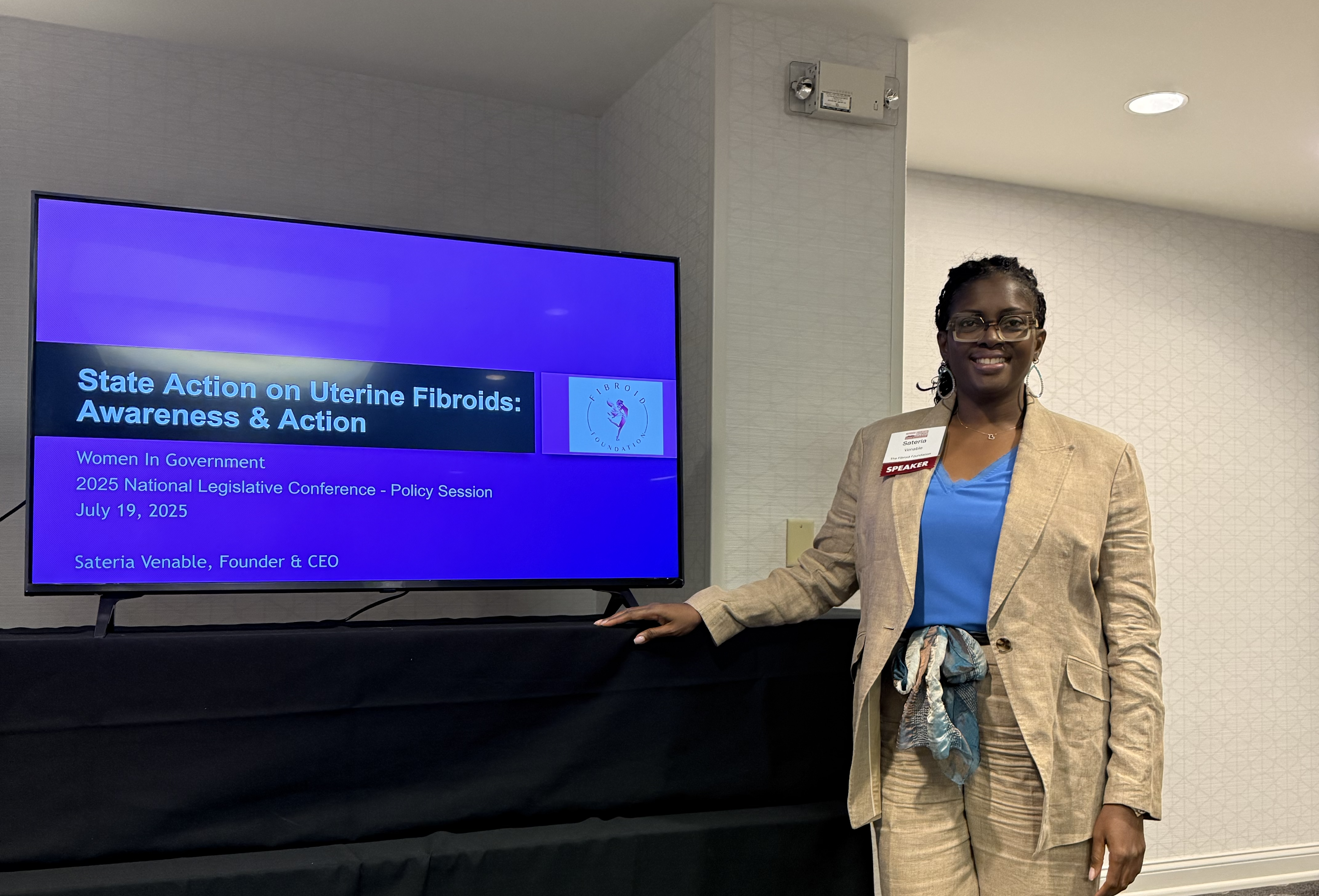 Sateria Venable Presenting to Women In Government about State Action for Uterine Fibroid Awareness